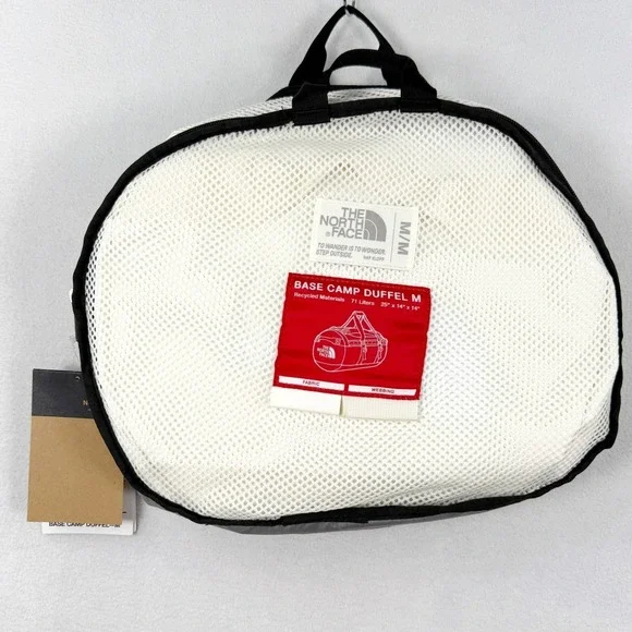 The North Face Base Camp Duffel Size M / 71L White Dune White - NEW