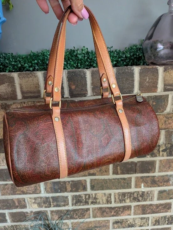 Etro Small Paisley Barrel Bag Vintage