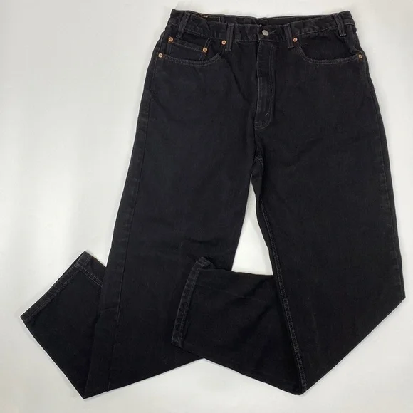 Vintage Levi's 550 Relaxed Fit Black Jeans Size 38x34 2002