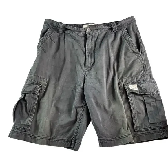 Levi’s Cargo Shorts Mens 36 Gray Utility Pocket Casual Outdoor Hiking Cotton