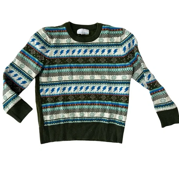 ✨ 5 for $25 ✨Boys Festive Green and Blue Crewneck Sweater