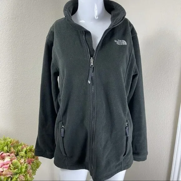 The North Face Boy's Black Fleece 3/4 Zip Pullover Size XL