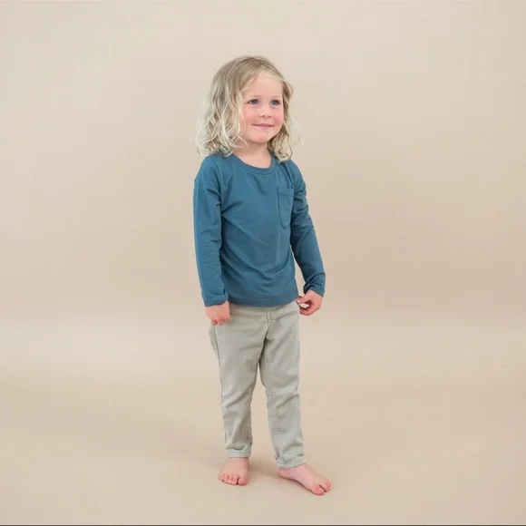 Kyte BABY Long Sleeve Toddler Crewneck in Atlantic