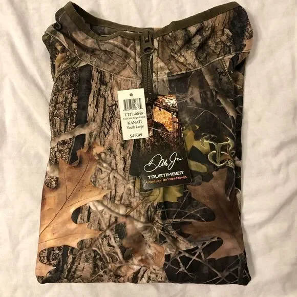 True Timber Youth 1/4 Zip Pullover Size Large