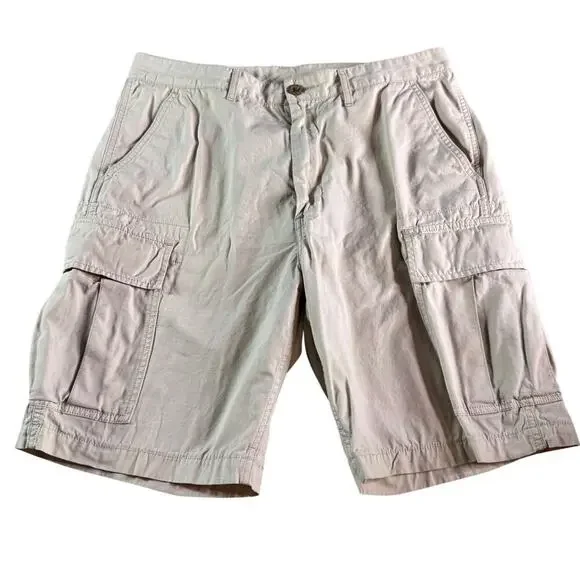 Levi’s Cargo Shorts Mens 34 Beige Khaki Utility Pockets Casual Outdoor Hiking