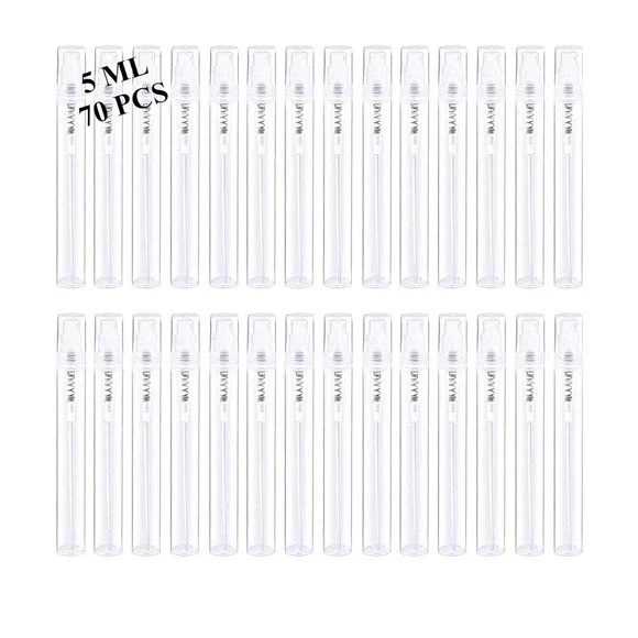 70PCS 5ml‎ Mini Spray Bottle, Mini Clear Plastic Spray Bottle Empty, Fine Mist