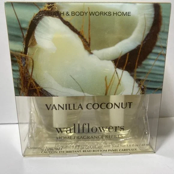 4 Bath & Body Works Wallflowers Vanilla Coconut