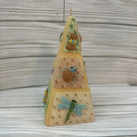 Vintage Pyramid Drip Colored Candle (New, Not Used)