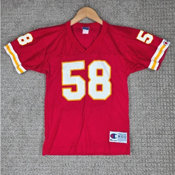 Vintage‎ Champion Derrick Thomas Kansas City Chiefs Jersey Kids Medium 10-12 Red