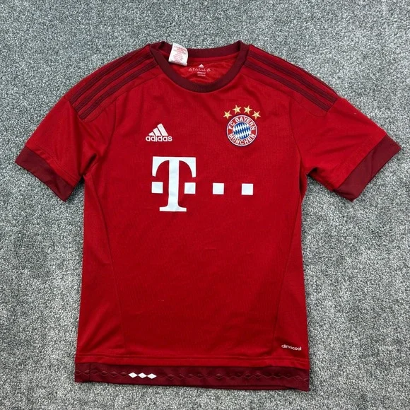 Adidas Bayern Munich Shirt Jersey Youth‎ XL Red 2015-2016 Climacool