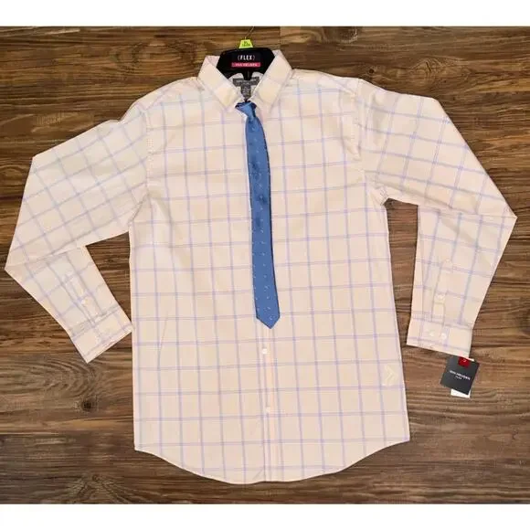 Van Heusen Apricot And Blue Button Up Long Sleeve 18/20‎