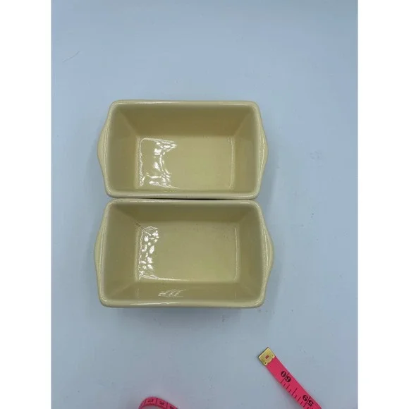 Celebrate It Ceramic Mini Loaf Pans Set of 2 Pumpkin Harvest Fall Stoneware Bake