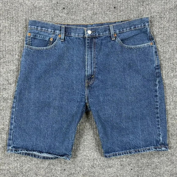 Levi's 505 Mens Bermuda Jean Shorts Size W40 Blue Denim Casual Stretch High Rise