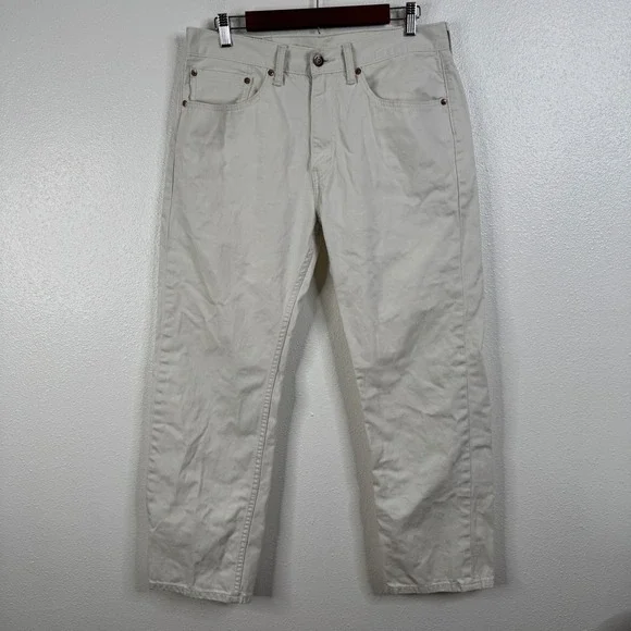Levi's 505 Off White‎ Jeans Size 34x30