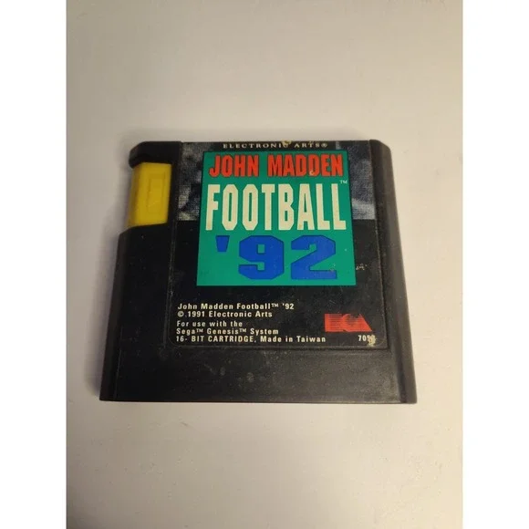John Madden Football '92 (Sega Genesis, 1991) NO MANUAL TESTED WORKING