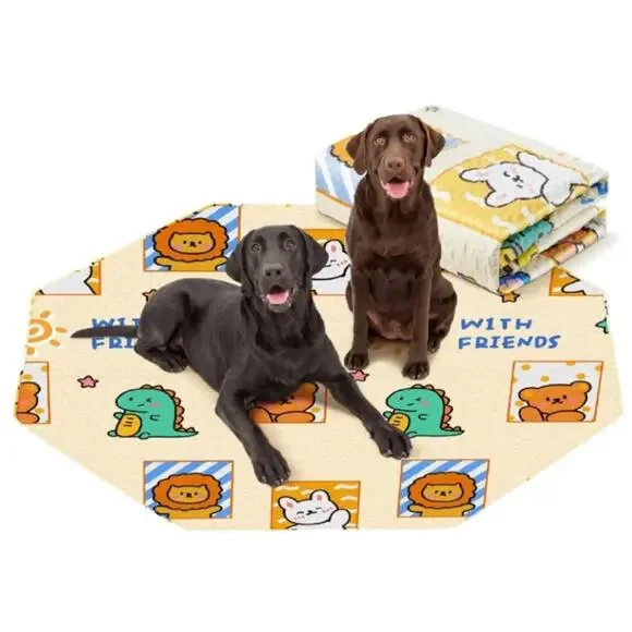 PJYucien Washable Pee Pads for Dogs, 33'' Per Side 89'' Diagonal Octagonal PJYuc