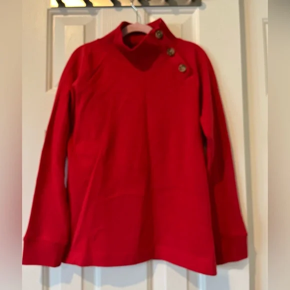 J Crew Crewcuts size M mock turtleneck holiday sweatshirt, NWT