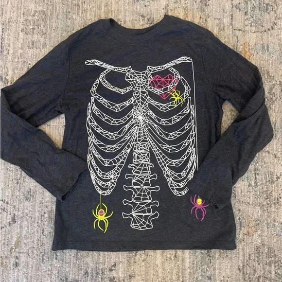 Kids Skeleton Graphic Long Sleeve Shirt