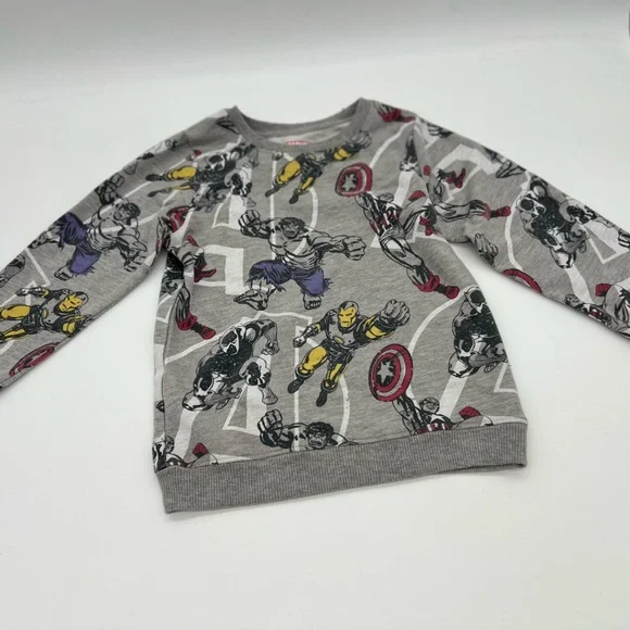 Marvel Boys Superhero Long Sleeve Warm Shirt Sz 6
