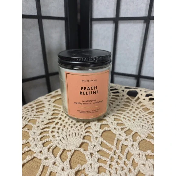 Bath & Body Works Single Wick 7oz Peach Bellini Candle NEW