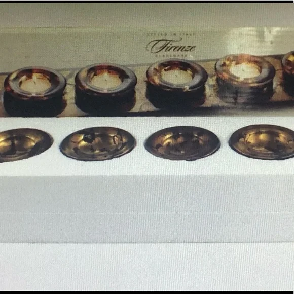 Hand-paint Glass  Candle Holder 6pcs Votive Set
