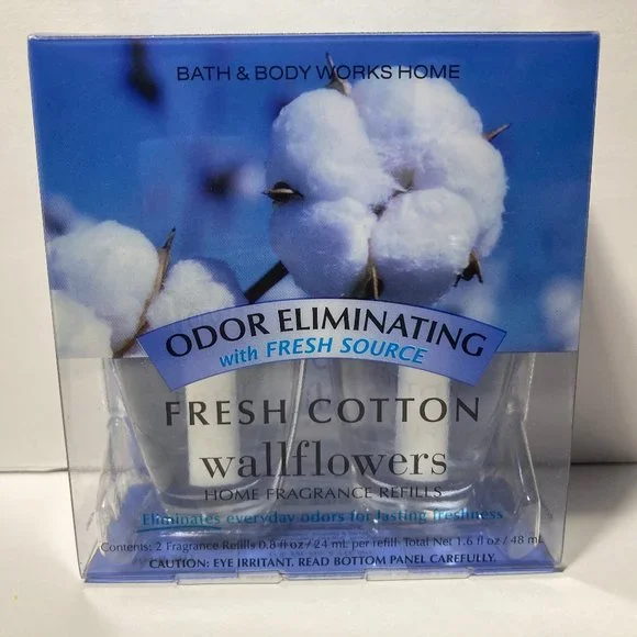 4 Bath & Body Works Wallflowers 2pk Fresh Cotton