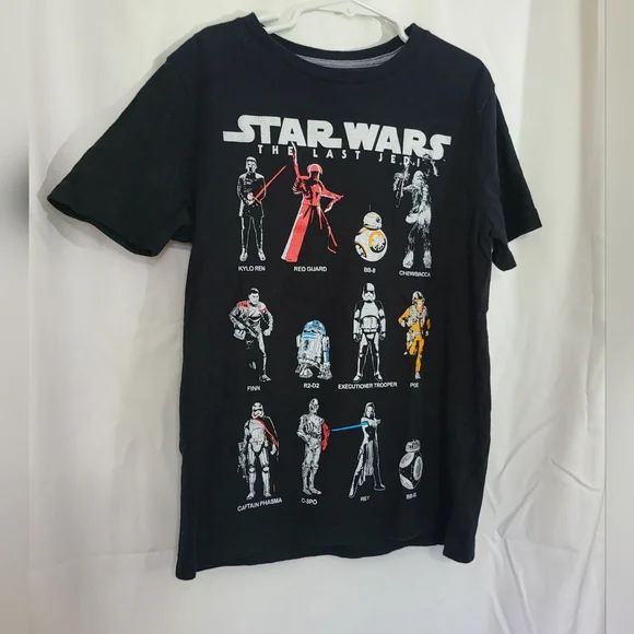 Old Navy Collectibles Boys Star Wars‎ The Last Jedi Black Short Sleeve Tee M