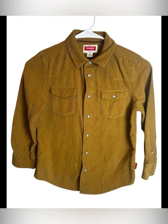 Wrangler Boys M (8) Corduroy Button Up Shirt