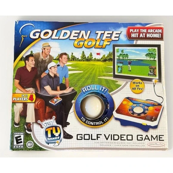 Golden Tee Golf Plug & Play TV Video Game Jakks Pacific Home Arcade - Sealed
