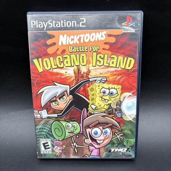 Nicktoons: Battle for Volcano Island (Sony PlayStation 2, 2006) - CIB - Tested
