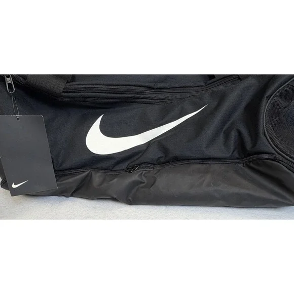 Nike Gatorade Large Duffel Bag Black White Swoosh Equipment Gym Travel NWT