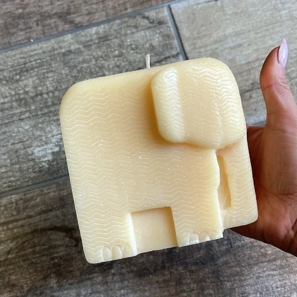 New Cream Elephant Candle