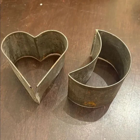 Heart and Crescent Metal Cookie Cutters