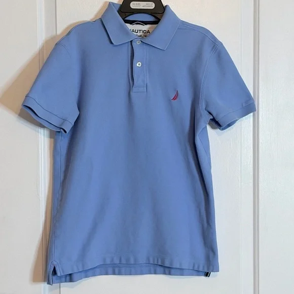 Nautica Kids Light Blue Polo Shirt casual Slimfit