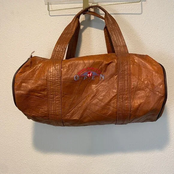Vintage Grand Rapids Open Golf Faux Leather Duffle Bag 16x12‎ Tournament