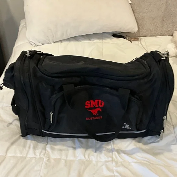 Russell Athletic Black and Red Duffel Bag