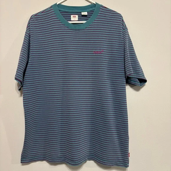 LEVI'S Red Tab Vintage T-shirt In Blue Stripe-blues
