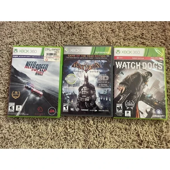 lot of‎ 3 xbox 360 games bundle