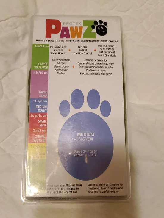 PAWZ Dog Boots Pack - White, Red, Green, Blue, Purple, Pink, Yellow