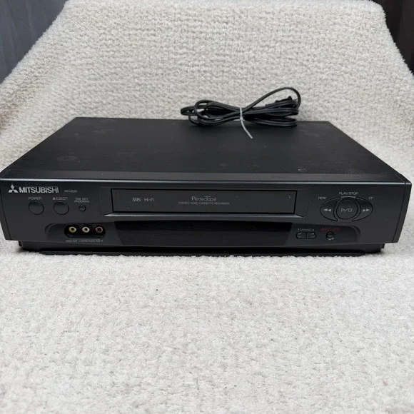 Mitsubishi HS-U520 VHS Hi-Fi Stereo Video Cassette Recorder VCR Tested No Remote