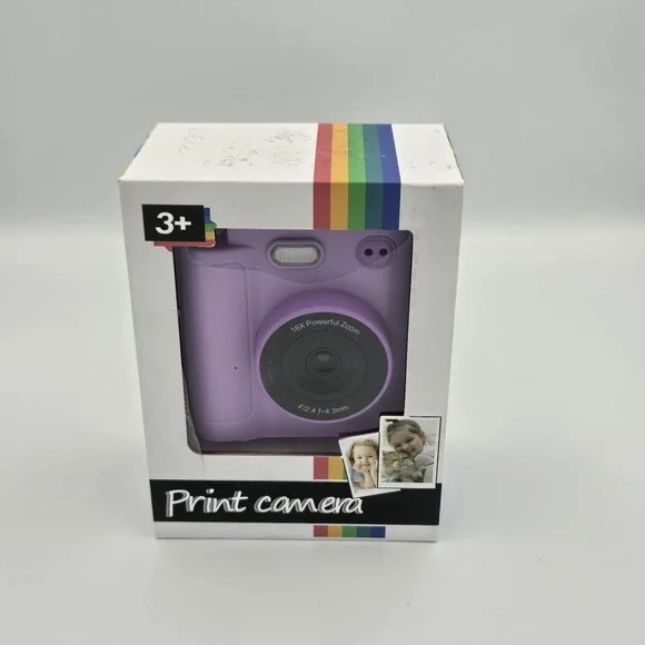 Kids‎ Instant Print Camera 1080P Digital HD Camera Music Video 3+ Purple Fun FX