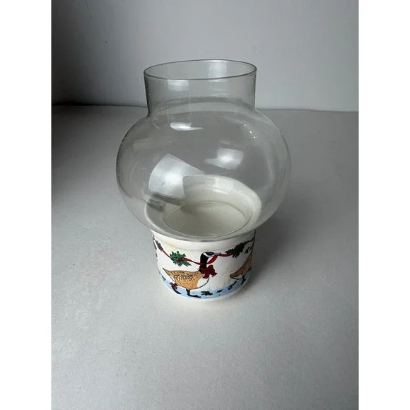 Potpourri Press Petite Love Lite Vintage Christmas Goose Candle Holder with Box