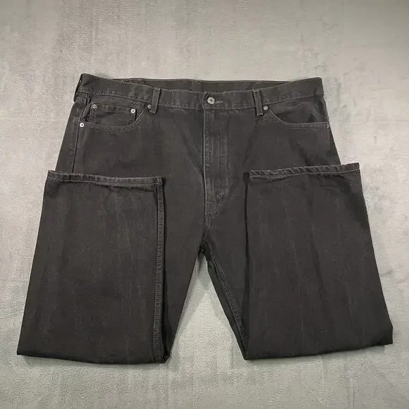 Levi’s 505 Jeans Black Men’s 44x30 Straight Leg Classic Denim