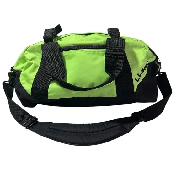 L.L. Bean weekender Lime and Black Duffel Bag
