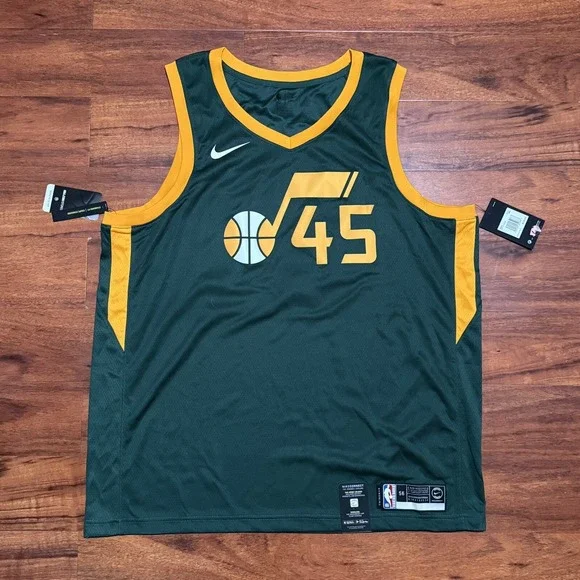 Nike Donovan Mitchell Utah Jazz Swingman Jersey Size 2XL Green/Yellow