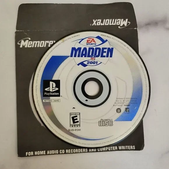 Madden NFL video game disc Playstation E 2001 football