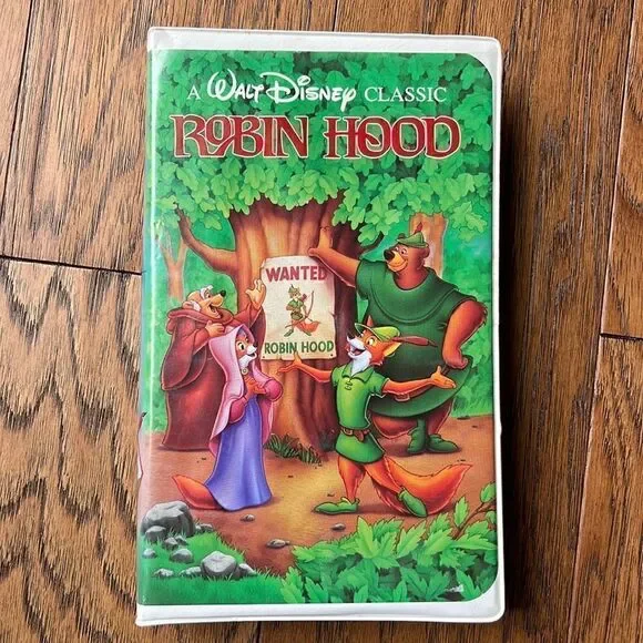🔥Host Pick🔥 Black diamond Disney Classic Robin Hood VHS Tape.