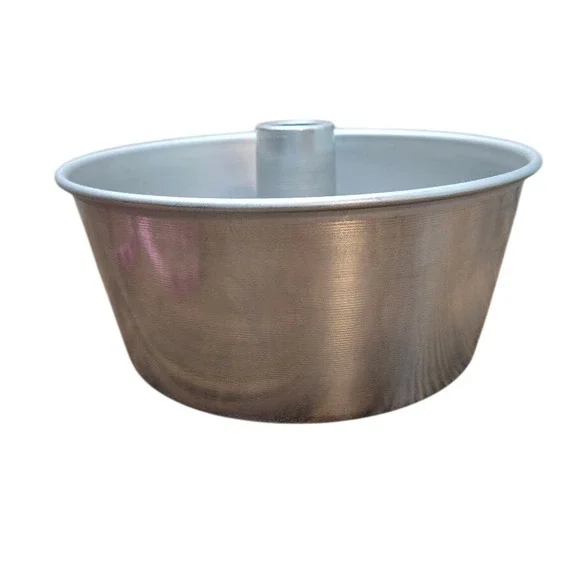 Vintage Aluminum‎ Angel Food Cake Pan 2 Piece Tube Baking Mold Set