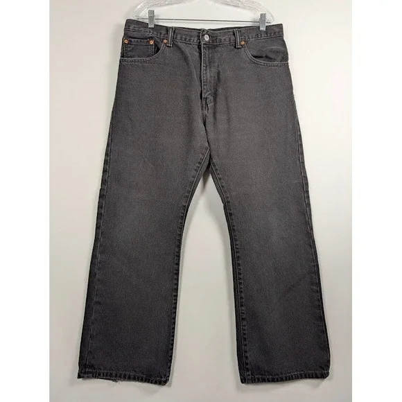 Levi's 517 Jeans Mens 38x29 (FITS 37x28) Black 100% Cotton
