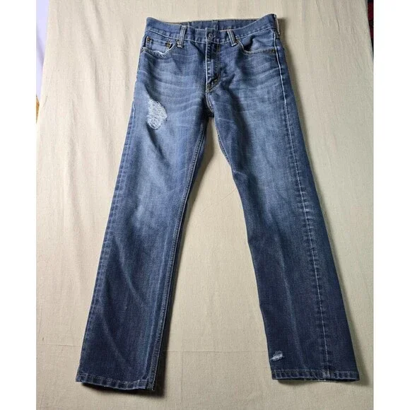 LEVI'S 513 Jeans Mens (30‎ Inch Waist) (30 Inch Leg) Fit Blue